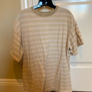 URBAN OUTFITTERS TAN STRIPED TSHIRT